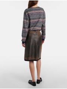 Tristan and iseut Women’s Brown polyester Knee-Length Skirt
